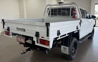2025 Toyota Hilux GUN126R SR Double Cab White 6 Speed Sports Automatic Cab Chassis.