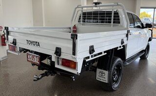 2025 Toyota Hilux GUN126R SR Double Cab White 6 Speed Sports Automatic Cab Chassis.