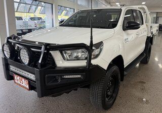 2025 Toyota Hilux GUN126R SR Double Cab White 6 Speed Sports Automatic Cab Chassis