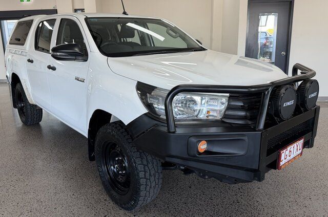 Used Toyota Hilux GUN125R Workmate Double Cab Winnellie, 2018 Toyota Hilux GUN125R Workmate Double Cab White 6 Speed Sports Automatic Utility