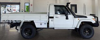 2010 Toyota Landcruiser VDJ79R MY10 GXL White 5 Speed Manual Cab Chassis.