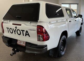 2018 Toyota Hilux GUN125R Workmate Double Cab White 6 Speed Sports Automatic Utility.