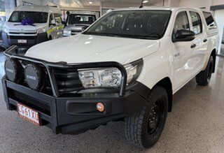 2018 Toyota Hilux GUN125R Workmate Double Cab White 6 Speed Sports Automatic Utility