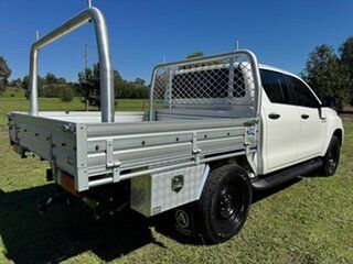 2021 Toyota Hilux GUN126R SR Double Cab White 6 Speed Sports Automatic Cab Chassis.