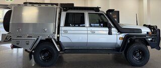 2024 Toyota Landcruiser Vdjl79R GXL Double Cab Silver 5 Speed Manual Cab Chassis.