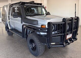 2024 Toyota Landcruiser Vdjl79R GXL Double Cab Silver 5 Speed Manual Cab Chassis.