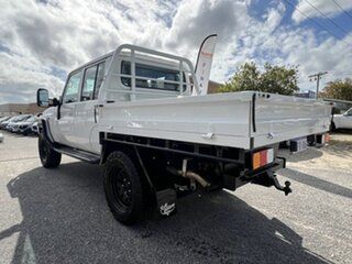 2019 Toyota Landcruiser VDJ79R MY18 Workmate (4x4) White 5 Speed Manual Double Cab Chassis