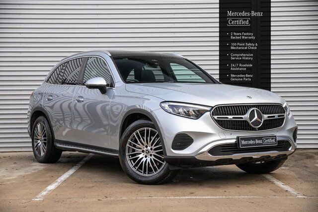 Used Mercedes-Benz GLC-Class X254 805+055MY GLC200 9G-TRONIC 4MATIC Mornington, 2025 Mercedes-Benz GLC-Class X254 805+055MY GLC200 9G-TRONIC 4MATIC Silver 9 Speed Sports Automatic