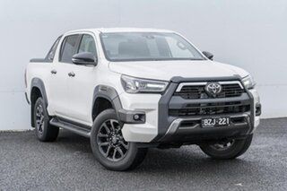 2022 Toyota Hilux GUN126R Rogue Double Cab White 6 Speed Sports Automatic Utility.