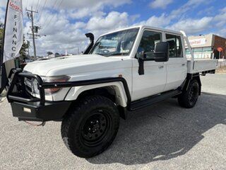 2019 Toyota Landcruiser VDJ79R MY18 Workmate (4x4) White 5 Speed Manual Double Cab Chassis