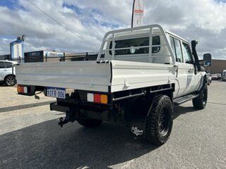 2019 Toyota Landcruiser VDJ79R MY18 Workmate (4x4) White 5 Speed Manual Double Cab Chassis