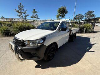 2018 Toyota Hilux TGN121R Workmate 4x2 White 5 Speed Manual Cab Chassis.