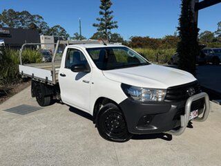 2018 Toyota Hilux TGN121R Workmate 4x2 White 5 Speed Manual Cab Chassis.
