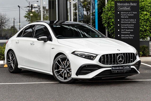 Used Mercedes-Benz A-Class V177 803+053MY A35 AMG SPEEDSHIFT DCT 4MATIC Wishart, 2023 Mercedes-Benz A-Class V177 803+053MY A35 AMG SPEEDSHIFT DCT 4MATIC White 8 Speed
