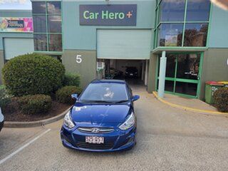 2016 Hyundai Accent RB4 MY17 Active Metallic Blue 6 Speed CVT Auto Sequential Hatchback