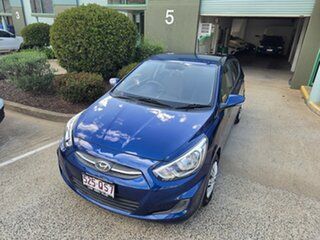 2016 Hyundai Accent RB4 MY17 Active Metallic Blue 6 Speed CVT Auto Sequential Hatchback
