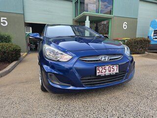 2016 Hyundai Accent RB4 MY17 Active Metallic Blue 6 Speed CVT Auto Sequential Hatchback