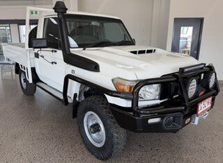 2018 Toyota Landcruiser VDJ79R Workmate White 5 Speed Manual Cab Chassis.