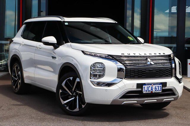 Demo Mitsubishi Outlander ZM MY24 PHEV Exceed 5+2 Seat (AWD) Melville, 2025 Mitsubishi Outlander ZM MY24 PHEV Exceed 5+2 Seat (AWD) White 1 Speed Automatic Wagon