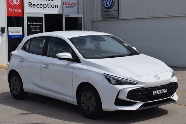 Demo MG MG3 ZP22 MY26 Vibe Maitland, 2026 MG MG3 ZP22 MY26 Vibe Dover White 8 Speed Constant Variable Hatchback