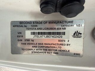 2018 Toyota Landcruiser VDJ79R Workmate White 5 Speed Manual Cab Chassis