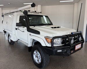 2022 Toyota Landcruiser VDJ79R GXL White 5 Speed Manual Cab Chassis.