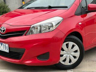 2013 Toyota Yaris NCP130R YR Red 4 Speed Automatic Hatchback
