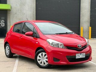 2013 Toyota Yaris NCP130R YR Red 4 Speed Automatic Hatchback.
