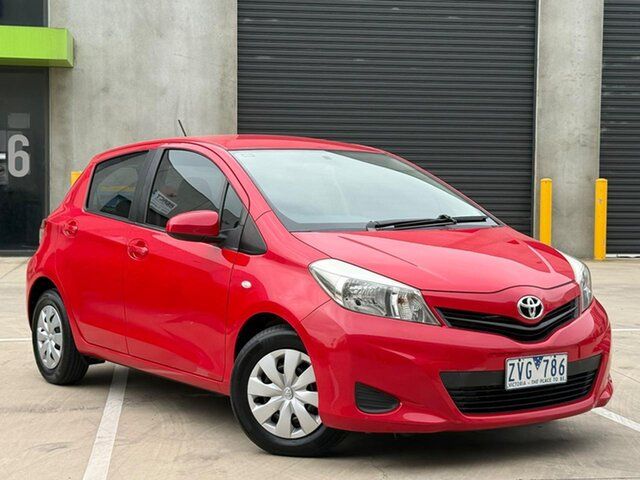 Used Toyota Yaris NCP130R YR Thomastown, 2013 Toyota Yaris NCP130R YR Red 4 Speed Automatic Hatchback