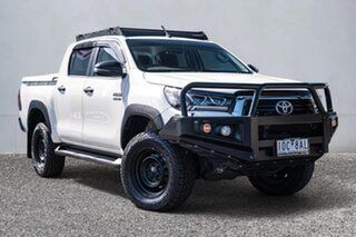 2018 Toyota Hilux GUN126R SR Double Cab White 6 Speed Sports Automatic Utility.