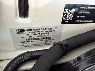 2022 Toyota Landcruiser VDJ79R GXL White 5 Speed Manual Cab Chassis