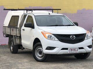 2012 Mazda BT-50 UP0YD1 XT 4x2 White 6 Speed Manual Cab Chassis.
