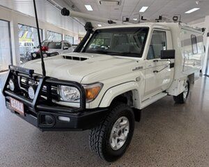 2022 Toyota Landcruiser VDJ79R GXL White 5 Speed Manual Cab Chassis