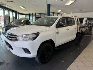 2016 Toyota Hilux GUN126R SR Double Cab White 6 Speed Sports Automatic Cab Chassis
