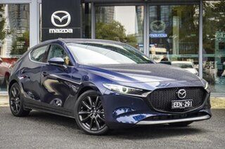 2026 Mazda 3 BP2HLA G25 SKYACTIV-Drive Astina Deep Crystal Blue 6 Speed Sports Automatic Hatchback.
