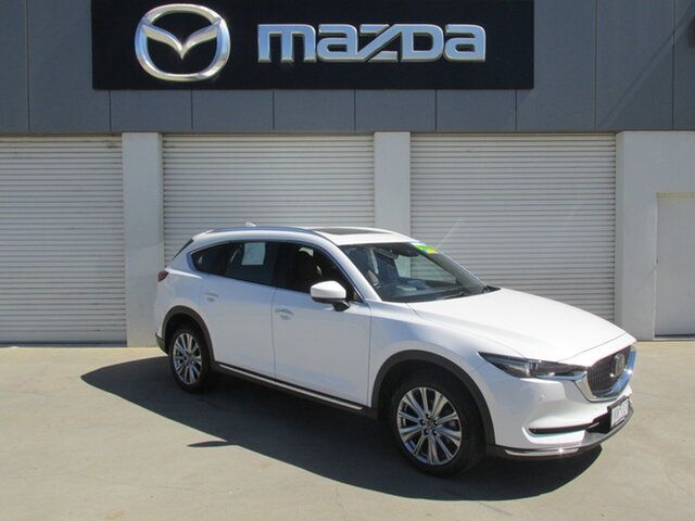 Used Mazda CX-8 KG4W2A Asaki SKYACTIV-Drive i-ACTIV AWD Bendigo, 2022 Mazda CX-8 KG4W2A Asaki SKYACTIV-Drive i-ACTIV AWD White 6 Speed Sports Automatic Wagon