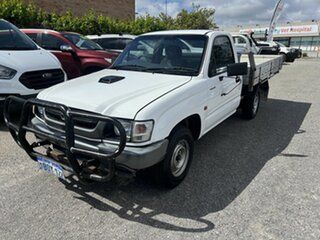 2003 Toyota Hilux LN147R White 5 Speed Manual Cab Chassis.
