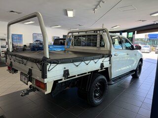 2016 Toyota Hilux GUN126R SR Double Cab White 6 Speed Sports Automatic Cab Chassis.