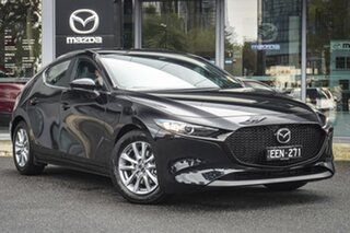2026 Mazda 3 BP2H7A G20 SKYACTIV-Drive Pure Jet Black 6 Speed Sports Automatic Hatchback.