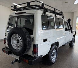 2018 Toyota Landcruiser VDJ78R Workmate Troopcarrier White 5 Speed Manual Wagon.