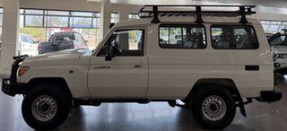2018 Toyota Landcruiser VDJ78R Workmate Troopcarrier White 5 Speed Manual Wagon