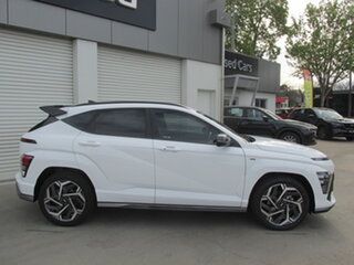 2023 Hyundai Kona OS.V5 MY23 N-Line D-CT AWD White 7 Speed Sports Automatic Dual Clutch Wagon.