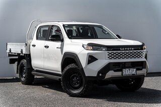 2026 Toyota Hilux GUN227R SR Double Cab 48V White 6 Speed Sports Automatic Cab Chassis.