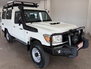 2018 Toyota Landcruiser VDJ78R Workmate Troopcarrier White 5 Speed Manual Wagon.
