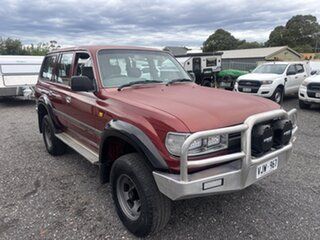 1992 Toyota Landcruiser GXL (4x4) Burgundy 5 Speed Manual 4x4 Wagon.