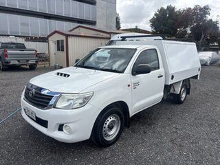 2011 Toyota Hilux KUN16R MY11 Upgrade SR White 5 Speed Manual Cab Chassis.