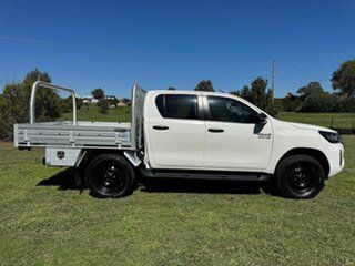 2021 Toyota Hilux GUN126R SR Double Cab White 6 Speed Sports Automatic Cab Chassis.