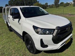 2021 Toyota Hilux GUN126R SR Double Cab White 6 Speed Sports Automatic Cab Chassis