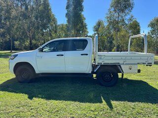 2021 Toyota Hilux GUN126R SR Double Cab White 6 Speed Sports Automatic Cab Chassis