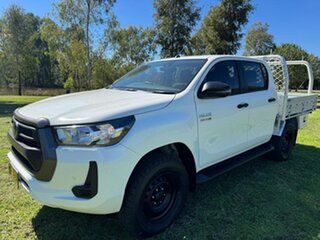 2021 Toyota Hilux GUN126R SR Double Cab White 6 Speed Sports Automatic Cab Chassis